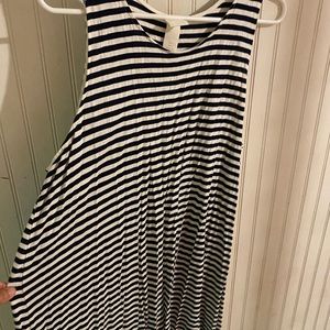 Blue and white strip dress